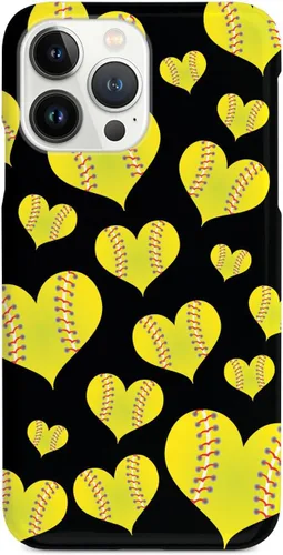 Miniatura 9 de Inspired Cases - Compatible con iPhone Xs Max - Funda protectora con textura 3D para Apple iPhone Xs Max - Patrón de corazón de sóftbol