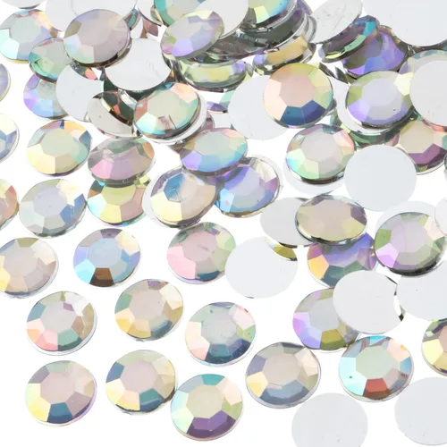 Miniatura 14 de John Bead 400 piezas de diamantes de imitación redondos acrílicos de 0.472 in (SS50), color verde, acrílico con parte trasera plana para hacer