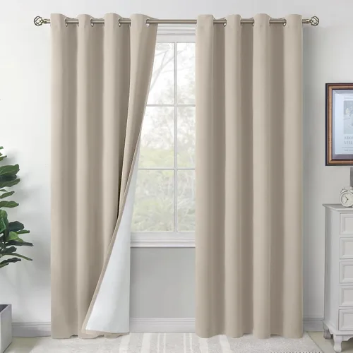 Miniatura 29 de BGment Cortinas opacas cortas de 30 pulgadas de largo, 2 paneles de cortinas 100% de oscurecimiento de la habitación para ventanas pequeñas