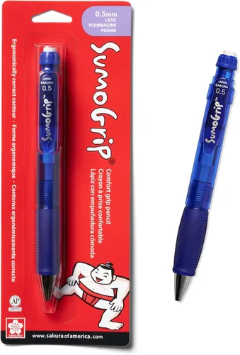 SAKURA 50282 Sumo-Grip, pluma de 0,5 mm con borrador, azul claro Azul transparente