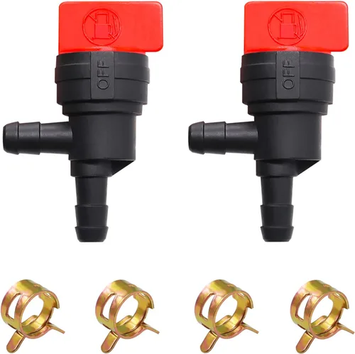 Miniatura 7 de Tnisesm 2 piezas de válvula de apagado de combustible con abrazadera para Briggs y Stratton 9494768 493960 698183 698181 697947 5019H 5019K