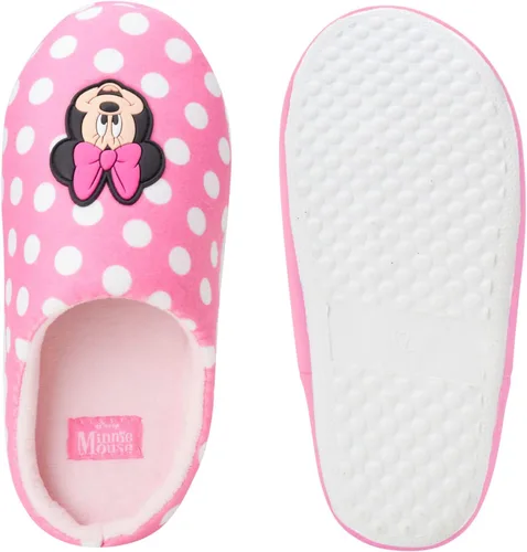 Miniatura 4 de Disney Girls' Minnie Mouse Slippers - Plush Fuzzy Slippers, Non-Skid Sole (ToddlerLittle GirlBig Girl)