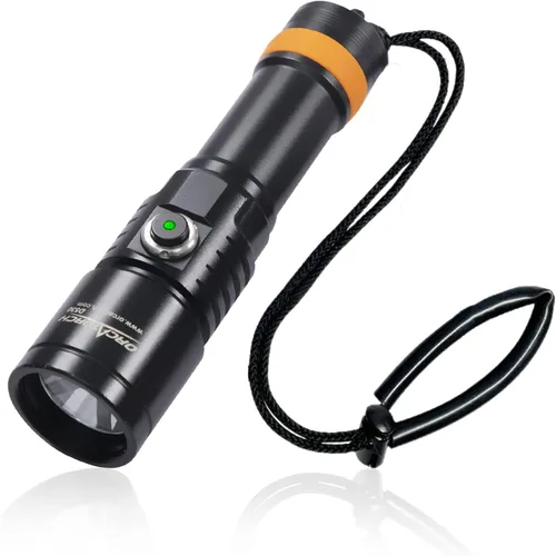 Miniatura 8 de ORCATORCH D530 Luz de Buceo, 1200 Lúmenes, Ángulo de Haz Estrecho de 7 Grados, Interruptor Lateral de Aleación de Titanio, 2 Modos de Iluminación