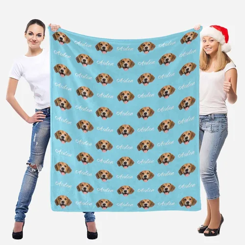 Miniatura 3 de Manta personalizada con foto de perro, mantas con imagen personalizada para amantes de los perros, manta personalizada para regalos con mis propias