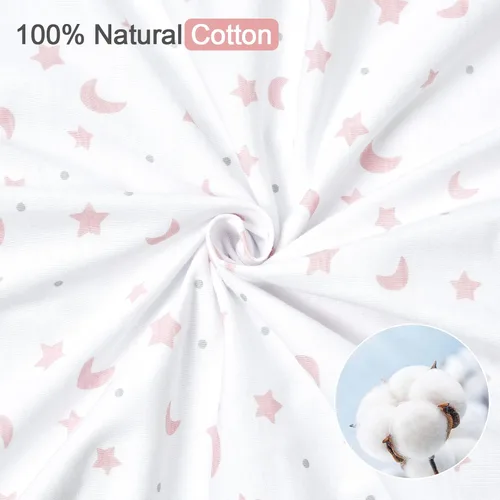 Miniatura 5 de david's kids Saco de dormir 100% algodón orgánico para bebé de 6 a 12 meses, mantas suaves para bebé con cremallera de 2 vías, paquete de 2 cómodos