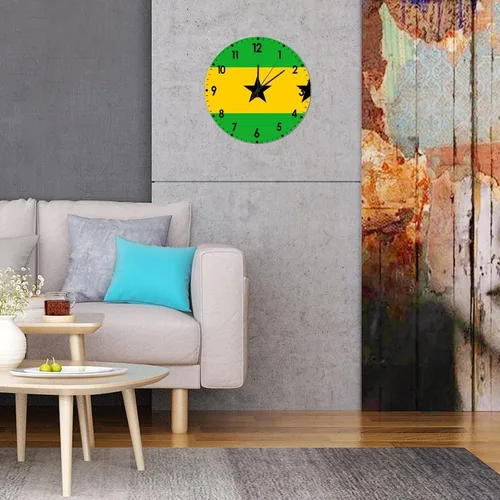 Miniatura 765 de Cheyan Reloj de pared con bandera de Canadá de 12 pulgadas, silencioso, sin tictac, de PVC, funciona con pilas, reloj redondo decorativo, regalo