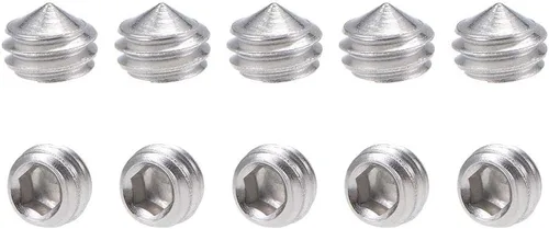 Miniatura 6 de uxcell 50pcs M3x3mm interno Hex Socket Set Tornillos Grub Punto cono 304 Tornillo de acero inoxidable