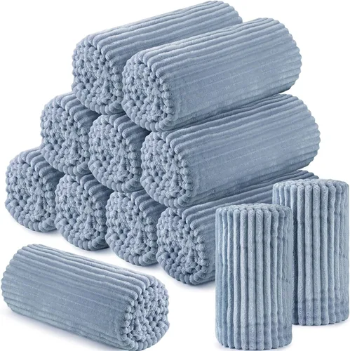 Miniatura 32 de Buryeah 6 Piezas Manta de Franela a Granel 50 x 60 pulgadas Manta para Pijamadas Boda al Aire Libre Manta Ligera, Certificado Oeko-tex Standard 100