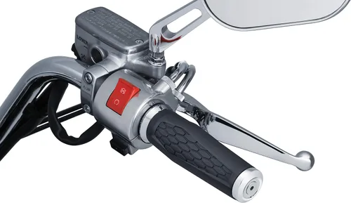Miniatura 3 de Kuryakyn 5926 Accesorio para manillar de motocicleta: empuñaduras hexagonales con tapas finales, ajuste universal para manillares de 1" de diámetro
