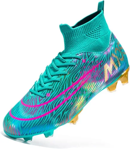 JIEBUNIAO Botas de fútbol para hombre, tacos profesionales, zapatos de césped para mujer, tenis de entrenamiento de fútbol atlético para niños, para