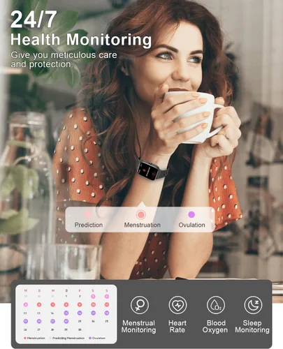 Miniatura 4 de Relojes inteligentes para hombres y mujeres Fitness: reloj de seguimiento de fitness con llamada Bluetooth 24/7, frecuencia cardíaca SpO2, monitor