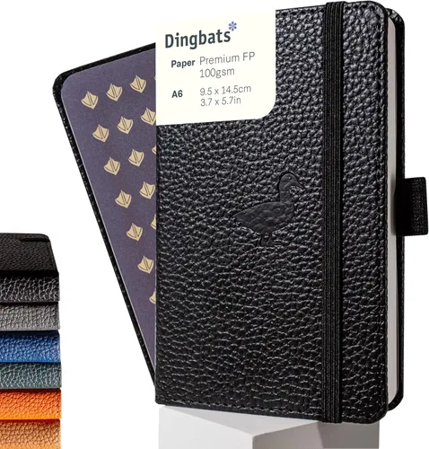 Miniatura 11 de Dingbats* - Cuaderno de bolsillo con puntos A6 de vida silvestre - Diario pequeño de tapa dura de piel sintética para trabajo, viajes, bolsillo