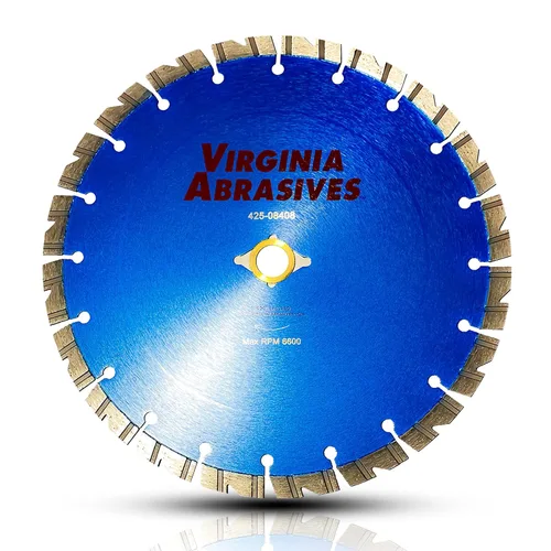 Virginia Abrasives 425-08408 - Hoja de diamante de hormigón de uso general UV de 9 pulgadas - Cortador húmedo y seco para hormigón/asfalto -