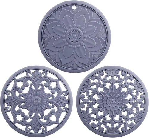 Salvamanteles para platos calientes, salvamanteles de silicona, almohadillas calientes para cocina, salvamanteles para ollas y sartenes calientes,