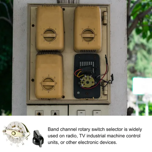 Miniatura 3 de Selector de interruptor giratorio de canal de banda 1P6T 1 polo 6 posiciones, cubierta simple