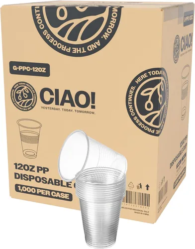 Miniatura 10 de CIAO! Vaso desechable acanalado de polipropileno de 9 oz (caja de 1,000)