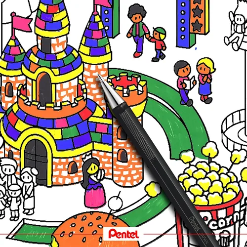 Miniatura 13 de Pentel Mattehop - Cartera con rodillo de gel de 0.039 in, 7 piezas, colores originales Surtido
