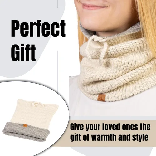 Miniatura 22 de Baby Alpaca Neck Warmer, Unisex Winter Warmer Hat, Neck Gaiter Scarf