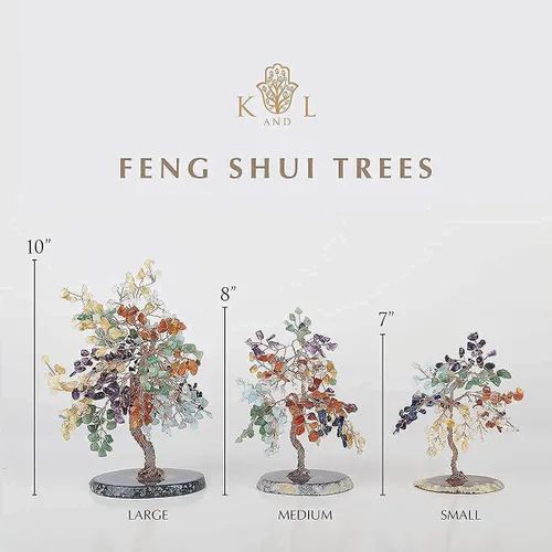 Miniatura 9 de KARMA AND LUCK, Invigorate Feng Shui Árbol de la Vida Decoración del Hogar con piedras preciosas reales, envuelto a mano con alambre de cobre sobre