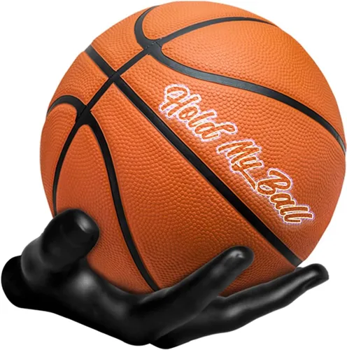 Soporte de pelota montado en pared – Resina premium – Exhibición de baloncesto, fútbol, fútbol americano – Cuelga pelotas de forma segura,