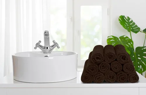 Miniatura 3 de Paquete de 24 paños 100 % algodón (12 x 12 pulgadas), suaves, altamente absorbentes, toallas para la cara, paños de lavado para la cara, hilado