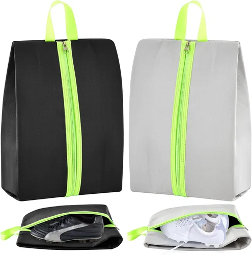 Miniatura 11 de 1 bolsa de tacos a prueba de olores de 4 capas, se adapta hasta la talla 14, resistente al olor y al barro, impermeable, se adapta a zapatos de Negro