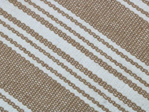 Miniatura 5 de Alfombrilla de Yoga Tejida a Mano 100% Algodón - Gruesa Hecha en Telar en India - para Ejercicio en Piso de Gimnasio - Corredor para Dormitorio