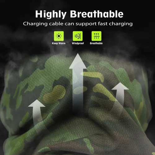 Miniatura 4 de Máscara facial de camuflaje militar, bandana, pasamontañas, capucha para hombres y mujeres, entrenamiento táctico, ciclismo, esquí, resistente al