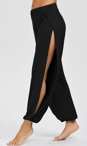 Miniatura 3 de AvaCostume - Pantalones de harén de corte alto para mujer estilo hippie