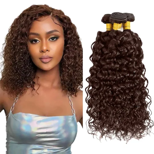 Miniatura 26 de Color 30 paquetes de cabello humano marrón onda del cuerpo paquetes 8 10 12 pulgadas brasileño virgen Remy extensiones de cabello humano doble trama