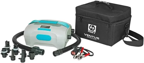 Bomba de SUP Ventus, bomba de aire eléctrica iSUP para tablas inflables de remo de NIXY, alta presión de 1-20 PSI, 12 V de doble etapa y función de