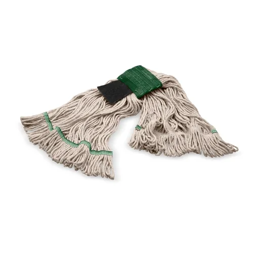 Miniatura 2 de SPARTA Flo-Pac - Cabezal de trapeador acrílico, extremos de bucle, banda ancha con banda verde de 5 pulgadas con depurador para limpieza organizada