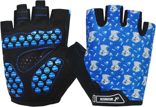 MOREOK Guantes de ciclismo para niños y niñas - almohadilla de gel transpirable antideslizante de 0.118 pulgadas Guantes de ciclismo para niños de