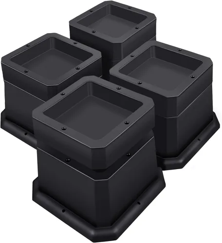 Miniatura 14 de ANNKUT Elevadores de cama de 10 pulgadas resistentes, elevación en alturas de 1,2,3,4,5,6,7,8,9,10 pulgadas, elevadores de muebles ajustables