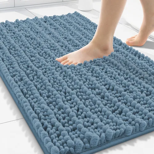 Miniatura 44 de Smiry Alfombras de Baño 24x16 pulgadas, Alfombras de Baño de Chenilla Extra Suaves y Absorbentes, Respaldo de Goma Antideslizante, Lavable a Máquina