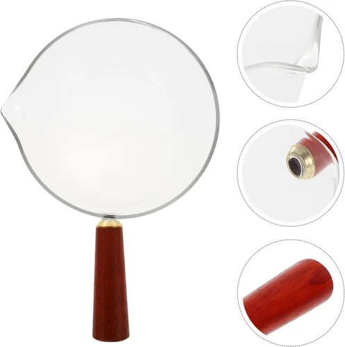 Miniatura 9 de BESTonZON Cacerola de leche de vidrio calentador de mantequilla olla de fusión de dulces olla de cocción con mango de madera transparente