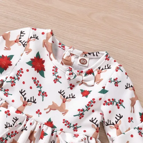 Miniatura 4 de MINIFEIKO Conjunto de 2 camisetas de manga con volantes y pantalones para niña