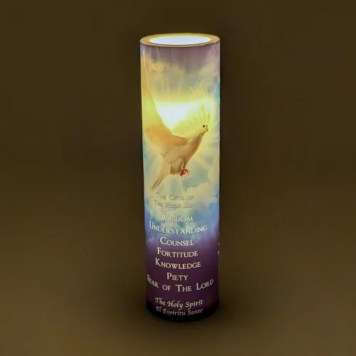 Miniatura 7 de Vela de oración devocional sin llama LED azul del Espíritu Santo