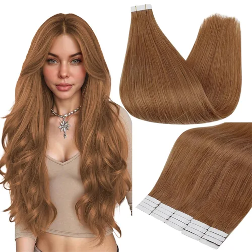 Miniatura 16 de Full Shine - Extensiones de cabello con cinta adhesiva de 18 pulgadas, extensiones de cabello Remy de 1.76 oz, extensiones de cabello lacio