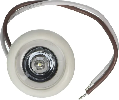 Innovative Lighting 011-5540-7 White Led Clear Lens Bulkhead Shortie con ojal blanco