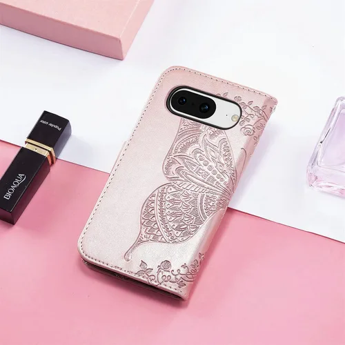 Miniatura 4 de Funda tipo cartera para Google Pixel 8 con purpurina de cristal brillante con soporte para tarjetas, funda de cuero con tapa para teléfono, funda