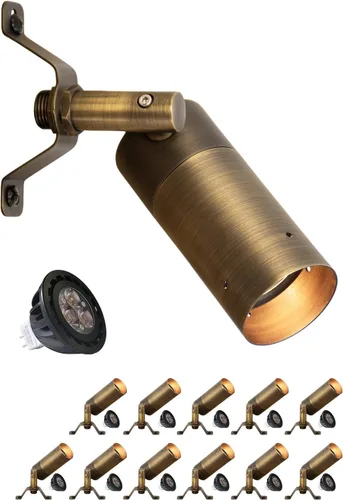 Miniatura 9 de MALORY Luz de techo de latón para paisaje, luz LED de bajo voltaje para árbol, iluminación exterior de paisaje para patio, jardín, césped, pared