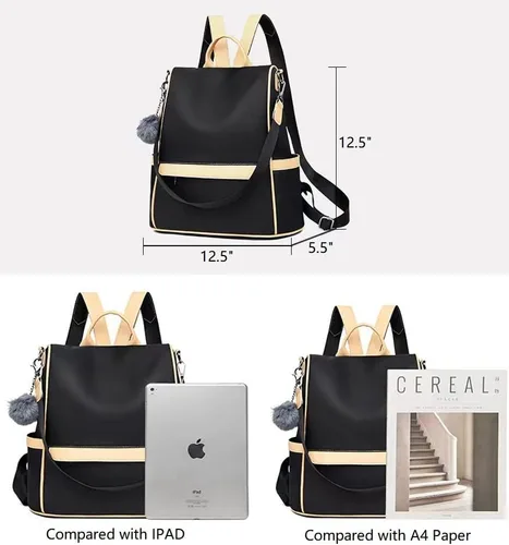 Miniatura 5 de go-done Mochila para mujer, Negro-negro, Moda