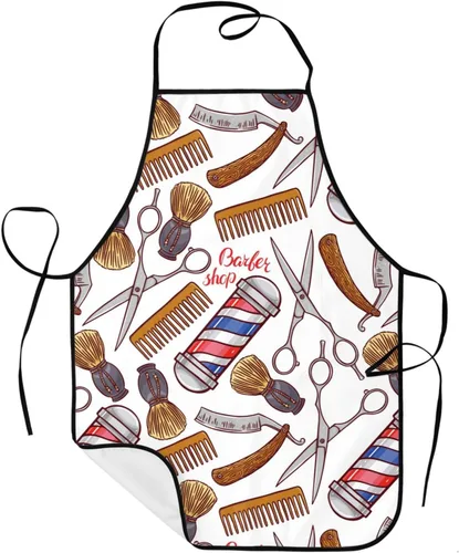 Miniatura 20 de Sigouyinei Delantales para mujeres con bolsillos, delantal para hombres, delantal adecuado para chefs camareros, técnicos de uñas para hornear