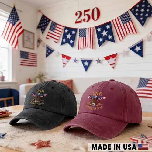 Miniatura 3 de Camiseta personalizada del 250 aniversario de Estados Unidos, camiseta patriótica veterana con juego de gorra, regalo para soldados retirados