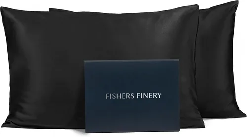 Miniatura 7 de Fishers Finery Funda de almohada de seda de morera 100% pura de 25mm (Rojo King)