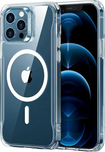 ESR para iPhone 12 Pro Max Funda, Funda de Teléfono Magsafe Compatible con iPhone 12 Pro Max con Carga Inalámbrica Magnética HaloLock, Parte Trasera