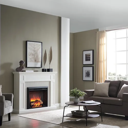 Miniatura 2 de LegendFlame Carl - Chimenea eléctrica de 30 pulgadas de ancho (EF263), calentador de chimenea 750/1500W, sonido crepitante de fuego, control remoto..