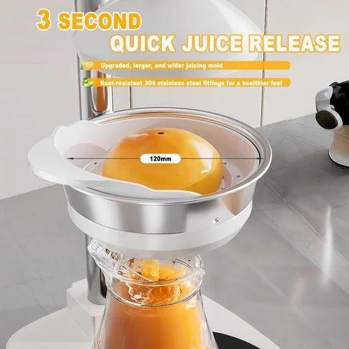 Miniatura 6 de Exprimidor de cítricos de hierro fundido, máquina de exprimidor de prensa de mano, Procesadores de alimentos Manual de acero inoxidable Prensa