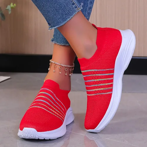 Miniatura 7 de Dress Shoes For Girls Women Fly Woven Mesh Running Shoes Athletic Tennis Walking Shoes Comfy Runners Fashion Sport Shoes Sandalias de cuña de mujer